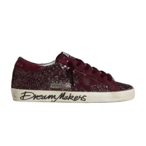 Golden Goose Super-Star LTD in cherry glitter with cherry suede star(Women’s)